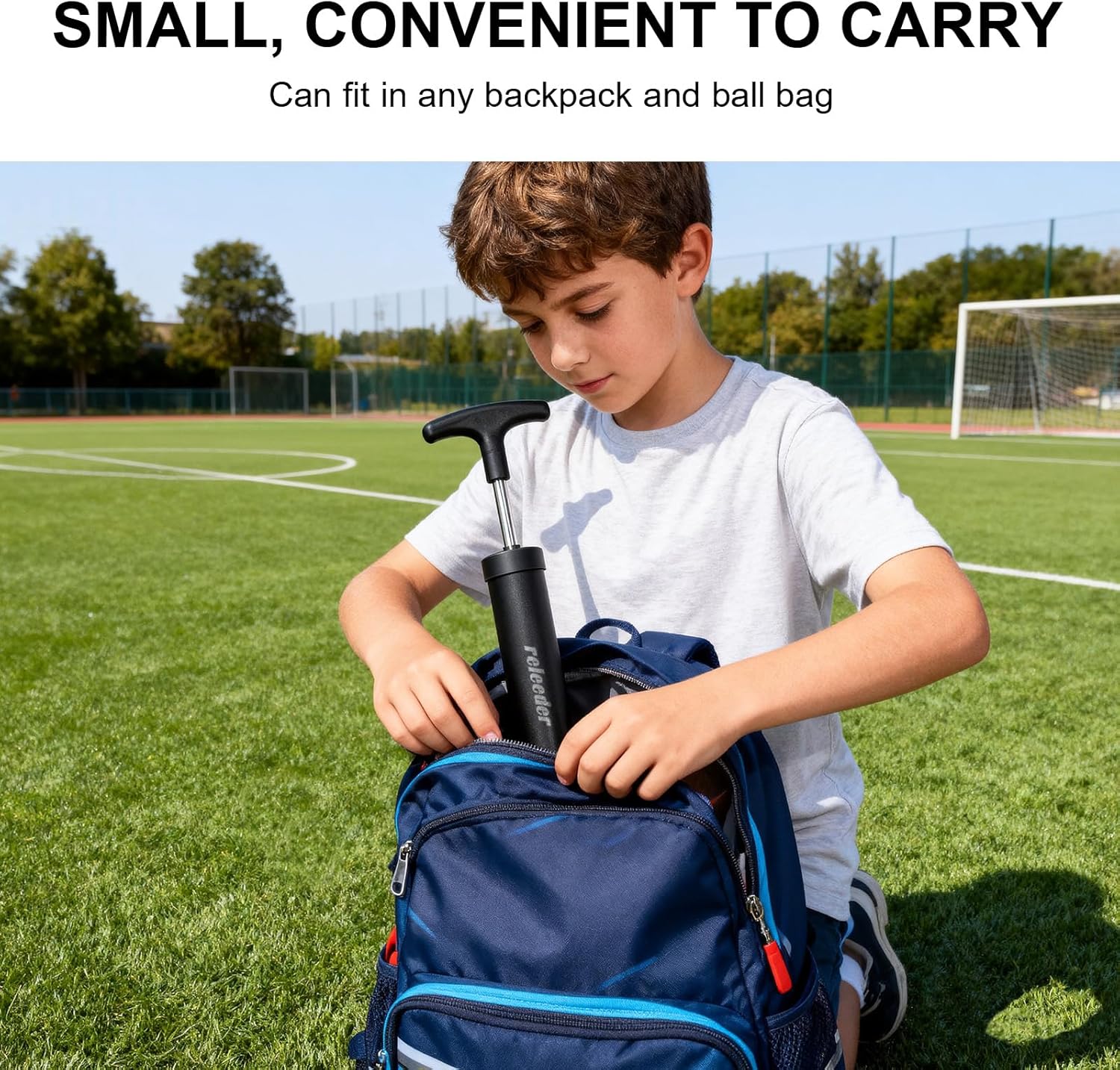 Skiennix 10-Inch Ball Pump Kit - Portable Air Pump with 5 Needles & Extension Hose for Sports Balls