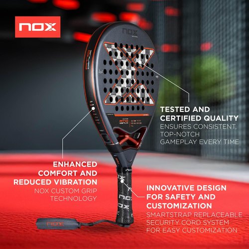 Padel Racket AT10 Genius 18K Alum by Agustin Tapia 2025 | Luxury Teardrop Pala Padel | Enhanced EOS Flap & NOX Custom Grip Technology Dual Texture Spin Control Advanced paddle racket Elite Performance