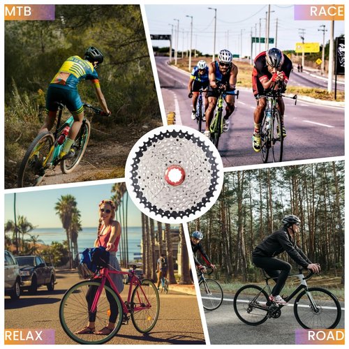 goucrro Bike Cassette 10-Speed Cassette 11-36T, 11-40T, 11-42T, 11-46T, 11-50T Bicycle Cassettes & Freewheels Fit Mountain Bike, Road Bicycle