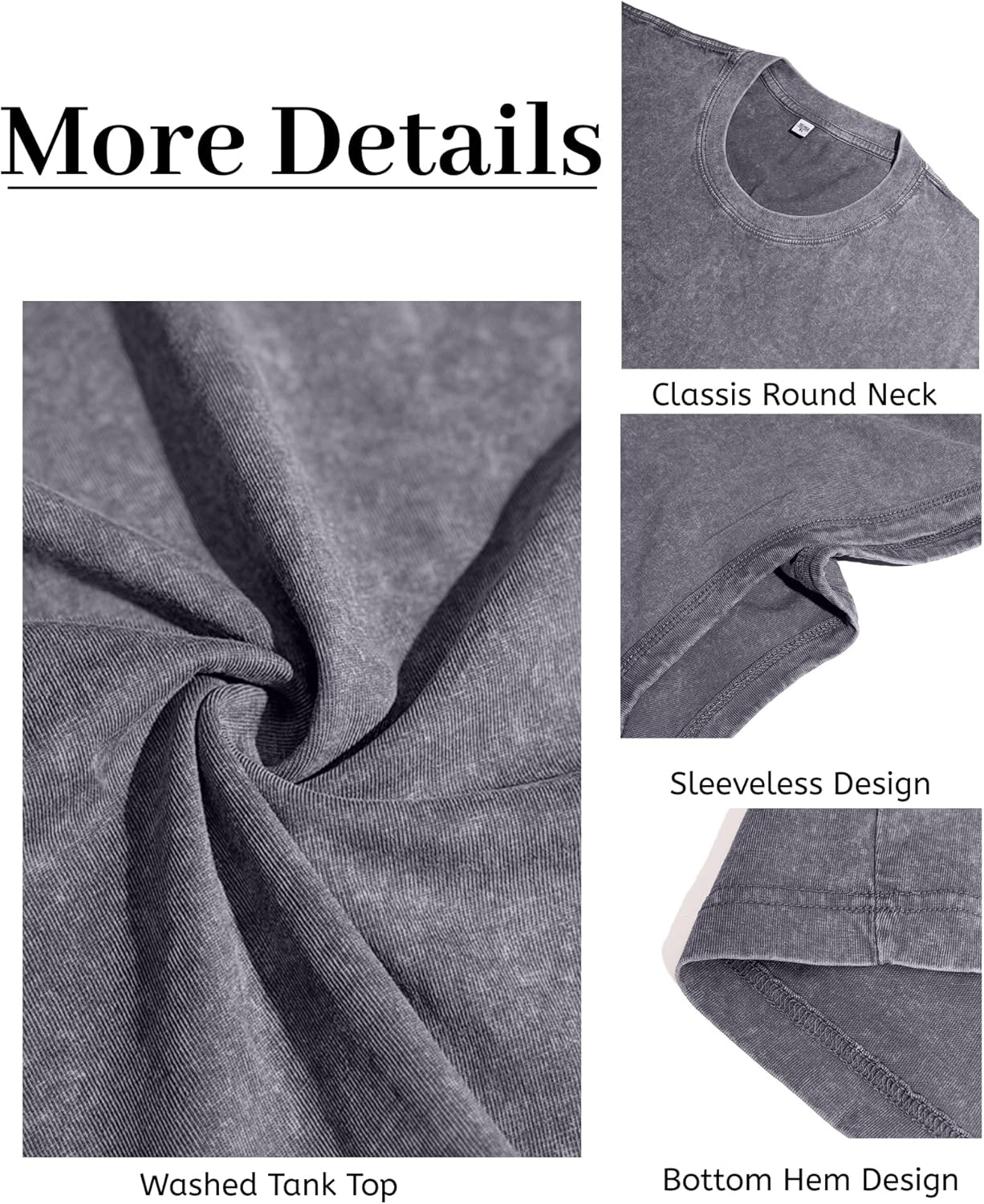 Skiennix Men's Sleeveless Muscle Tank Top - Comfortable Cotton Loose Fit Tee Shirt