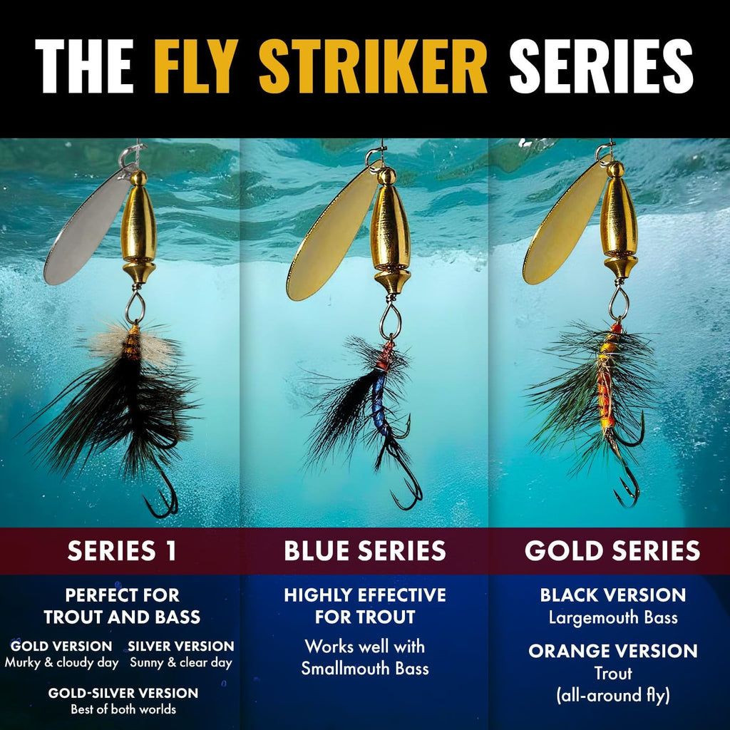 RoxStar Fly Strikers | Versatile Fishing Spinner Proven to Out-Fish Any Spinner | Hand-Tied in The USA for Trout, Bass, Steelhead