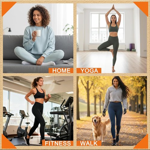 FULLSOFT High Waisted Leggings for Women - Soft Black Yoga Pants for Workout | Reg & Plus Size