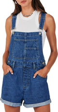 ANRABESS Denim Shorts Overalls - Casual Loose Fit Adjustable Romper for Women | Summer 2026 Style