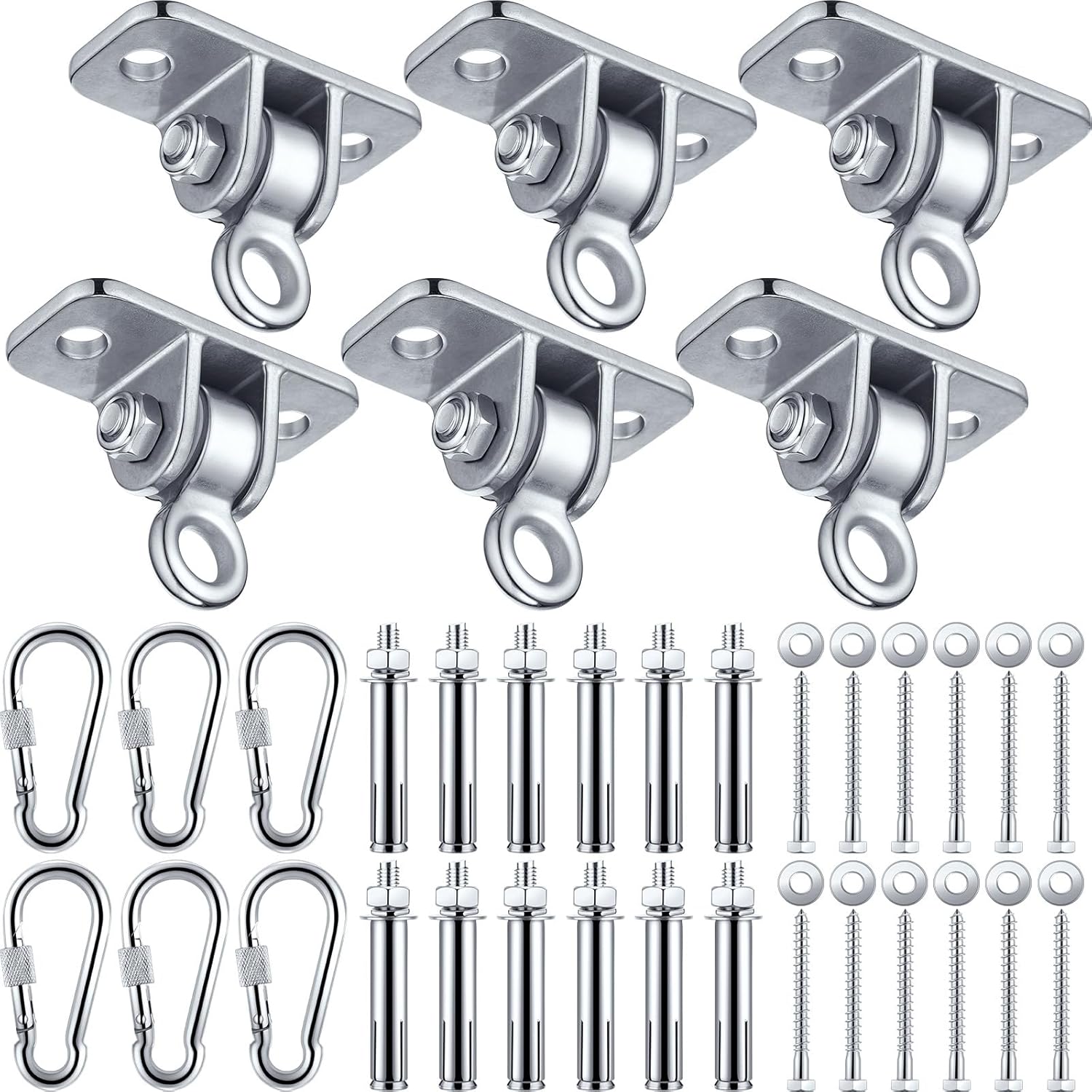 Tandefio Swing Hangers - Heavy-Duty 1800 lb Capacity for Indoor/Outdoor Use | Stainless Steel Finish
