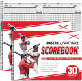 Skiennix Baseball Scorebook - 30 Game Softball Stats Keeper | 11.5x16 Inches, Track Player Averages