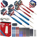 Steel Tip Darts Set - Professional Darts with Brass Barrels & Accessories | Complete Dartboard Kit