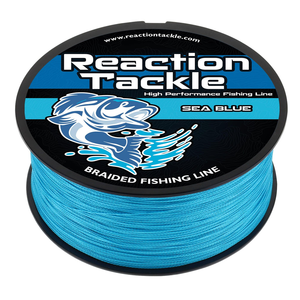 Reaction Tackle Braided Fishing Line Sea Blue 25LB 1000yd
