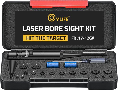 Bore Sight Laser Kit - Professional Red/Green Boresighter for 0.17 to 12GA Calibers | Perfect for Hunting Rifles & Handguns