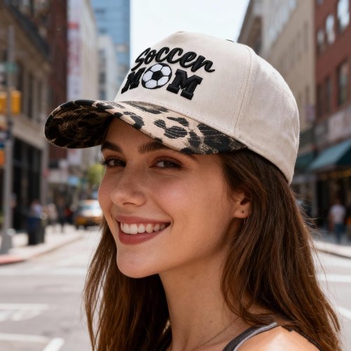 Bofemgt Soccer Mom Accessories - Soccer Mama Baseball Caps Embroidered Adjustable Washed Trucker Hat Beige