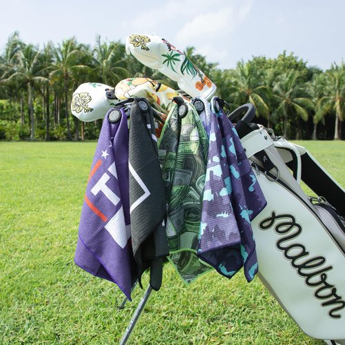 Golf Towels Funny Style Magnetic Golf Towel with Carabiner - Microfiber Golf Towel Magnet - Strengthen Magnet Golf Towels Hold to Golf Clubs, Carts, Golf Gifts for Men Golfer (Blue 2024)