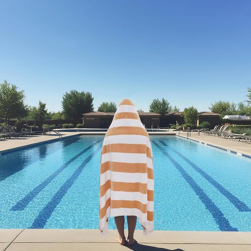 COTTON CRAFT Hooded Beach Towel - Oversized XXL 35x84 Soft Cotton Velour Towel for Adults | Big Kahuna Design