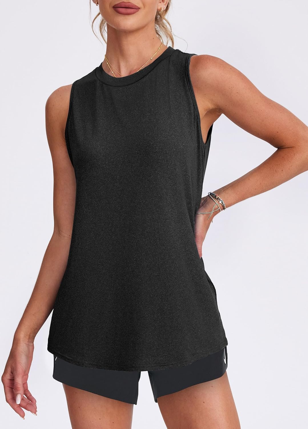 Skiennix Women's Workout Tank Tops - Lightweight Sleeveless Athletic Shirts for Yoga, Running & Tennis