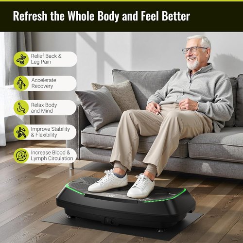FLYBIRD Vibration Plate Exercise Machine - Adjustable Speed for Muscle Toning & Weight Loss | Full Body Workout