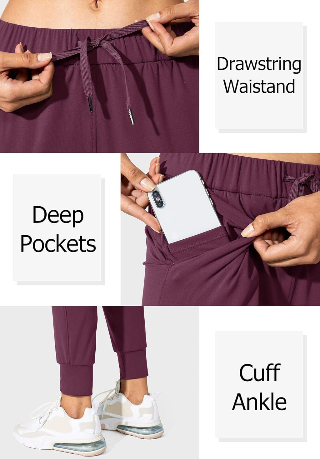 SANTINY Women's Joggers - Comfortable Running Sweatpants with Pockets | Perfect for Lounge & Workout