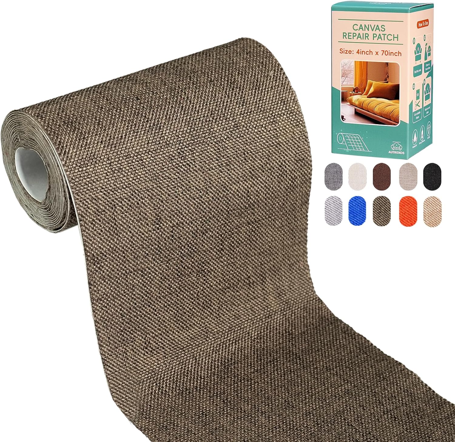 Skiennix Canvas Repair Tape - Waterproof Self-Adhesive Fabric Patch | 4" x 70" for Outdoor Gear