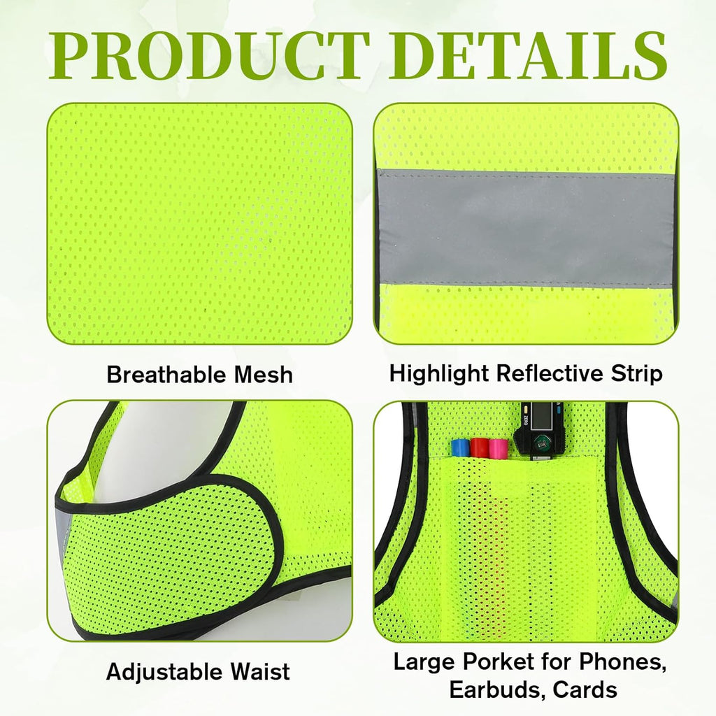 Skiennix High Visibility Reflective Running Vest - Enhanced Safety for Night Running & Biking