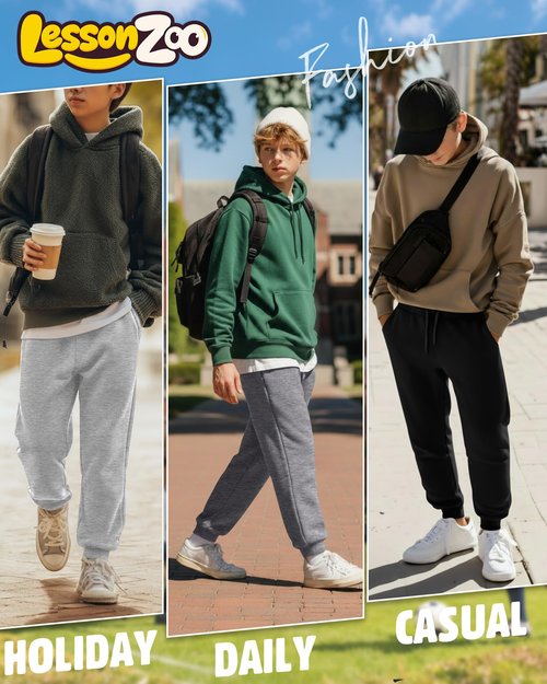 LessonZoo 3 Pack Boys Sweatpants Athletic Joggers Drawstring Lightweight Stretchy Active Straight Pants with Pockets Fall(Dark Gray, Light Gray, Black,XX-Large)