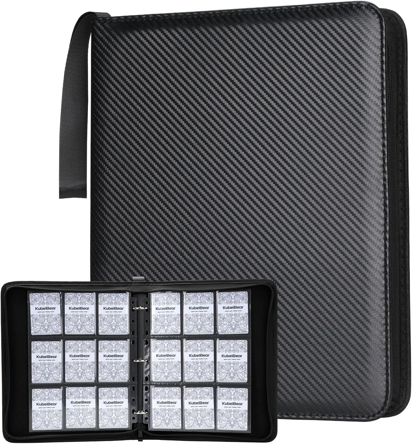 Skiennix Card Binder - 720 Capacity Zippered Holder for MTG, Sports & Collectibles | Acid-Free, Durable, Travel-Friendly (Black, 9 Pocket)