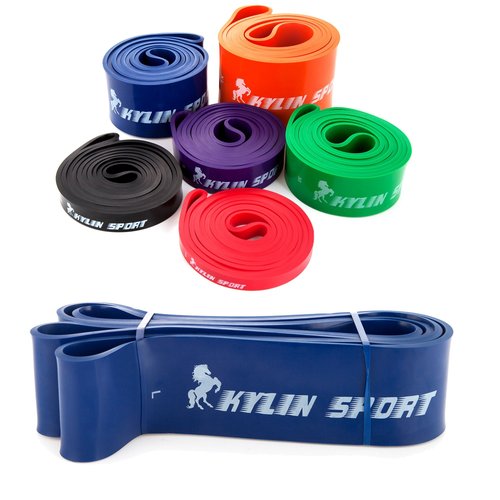 KYLIN SPORT Resistance Band Assisted Pull Up Bands Training Yoga Pilates Elastic Loop Stretch for Crossfit Gymnastics Power-Lifting (Blue)