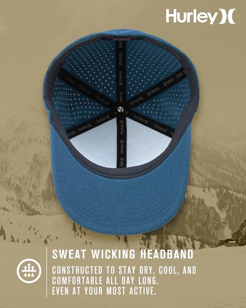 Hurley Men's Baseball Cap - Sweat-Wicking Fitted Hat for Ultimate Comfort (S-XL)