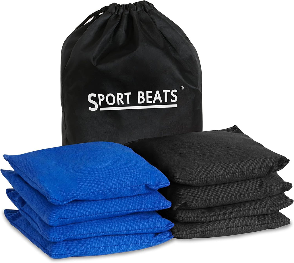 Sport Beats Cornhole Bags - Set of 8 Regulation Weight & Size with Carry Case for Easy Transport