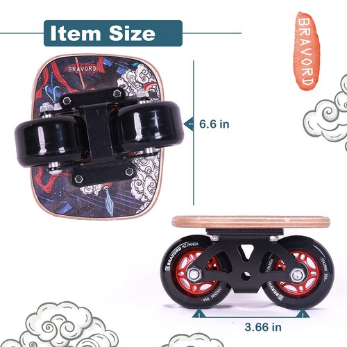 BRAVORD NZ Panda Roller Road Drift Skate with Cool Maple Deck Anti-Slip, Freeline Skate with PU Wheels and High Speed Bearings