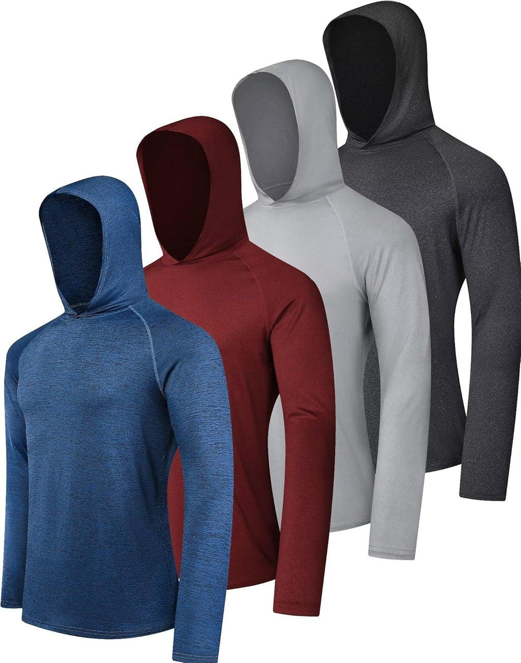OYGSieg Men's Athletic Hoodies - Long Sleeve Fishing Shirt with UPF 50+ Sun Protection | Lightweight & Comfortable