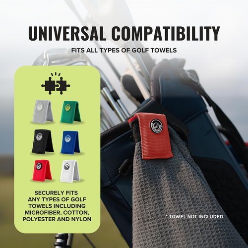 Stripebird - Magnetic Clip for Any Towel (Red) - Highest Strength Magnet for Magnetic Golf Towel - Removable from Towels - Magnet Golf Towel - Magnetic Golf Towels for Men