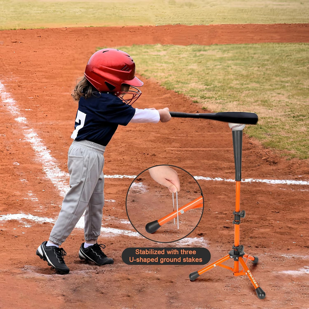 Storgem Baseball Tee - Adjustable Batting Tee for Kids | Perfect for Softball & T-Ball Training