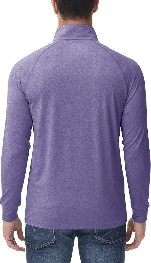 MAGCOMSEN Men's Lightweight 1/4 Zip Pullover | UPF 50+ Sun Protection Athletic Shirt