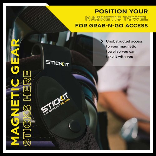 STICKIT Metal Landing Pad I Bag Clip for Quick and Easy Use of Magnetic Golf Gear & Accessories with Convenient Positioning on Your Golf Bag