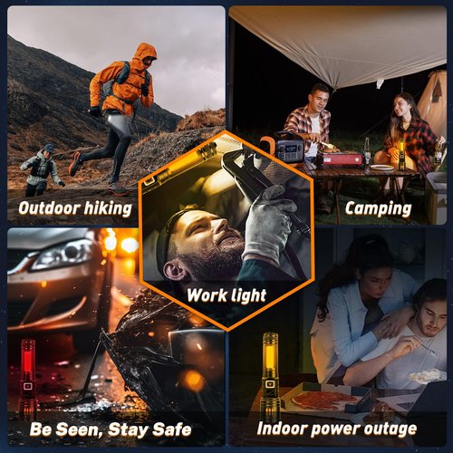 AYL Rechargeable Flashlights 2 Pack, Super Bright High Lumens Flash Light, 6 Modes Zoomable Linternas with LCD Display, High Powered Handheld LED Flashlights for Home, Emergencies, Camping