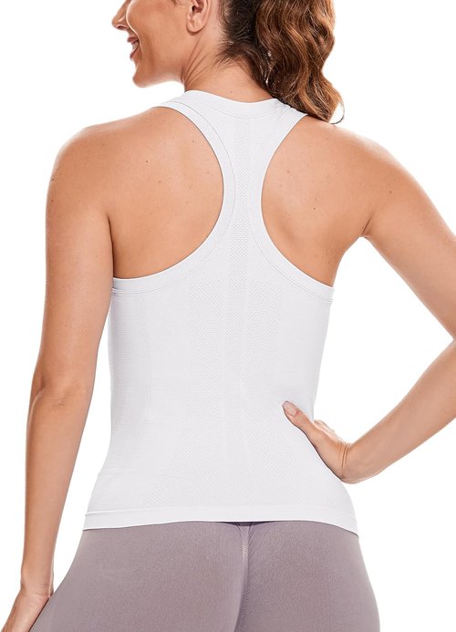 MathCat Workout Tank Tops - Sleeveless Seamless Racerback Athletic Yoga Shirts | XS-L Sizes