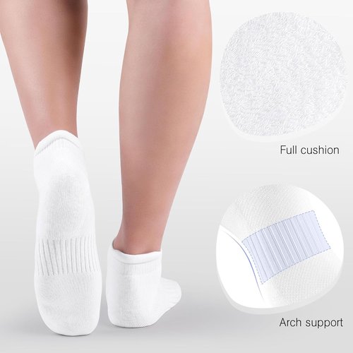 Felicigeely Ankle Athletic Running Socks - Breathable Cushioned Low Cut | 6 Pairs for Men & Women