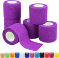 Skiennix Self-Adhesive Bandage Wraps - 6 Pack of 2-Inch Colorful Vet Wraps for Sports Injuries | 5 Yards Each