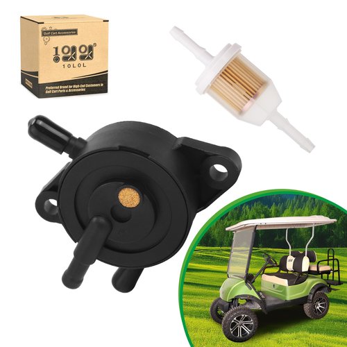 10L0L Golf Cart Fuel Pump Impulse Kit For Yamaha G16 G17 G18 G19 G20 G22 G29 1996-up with 1 × Fuel Pump and 1 × Filter OEM JN6-F4410-10-00 JN6-F4560-00-00 JN6-F4410-11-00