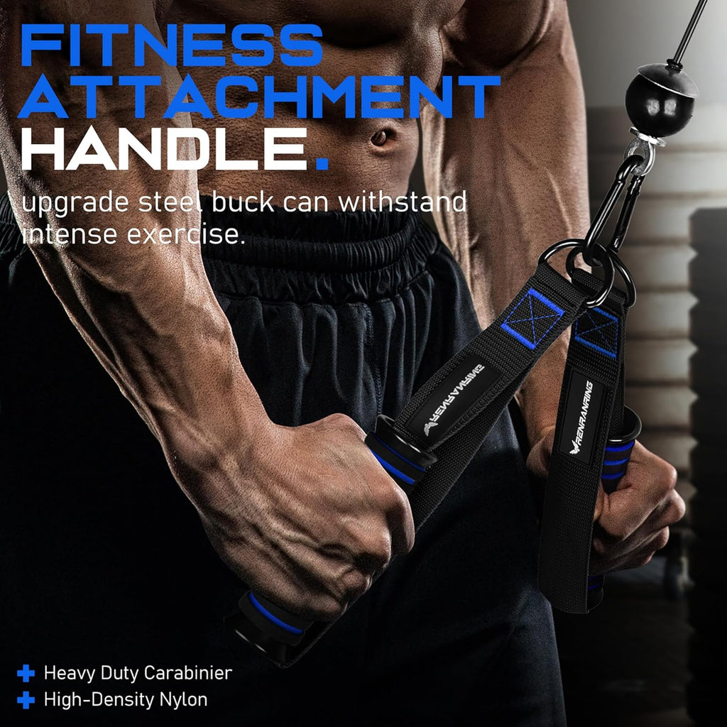 Renranring Gym Exercise Handles - Replacement Attachments for Cable Machines & Resistance Bands | Durable Workout Accessories