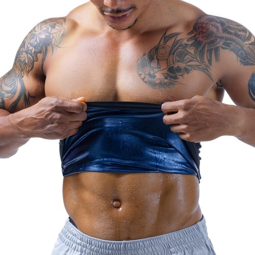 Sweat Spark Waist Trimmer for Men (Black, 3XL) - Sweat More, Shape Your Back & Abdomen, Wear During Workout