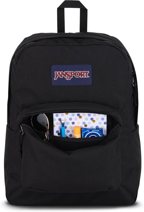JanSport SuperBreak One Backpack - Durable, Lightweight Bookbag with Organizer Pocket - Black