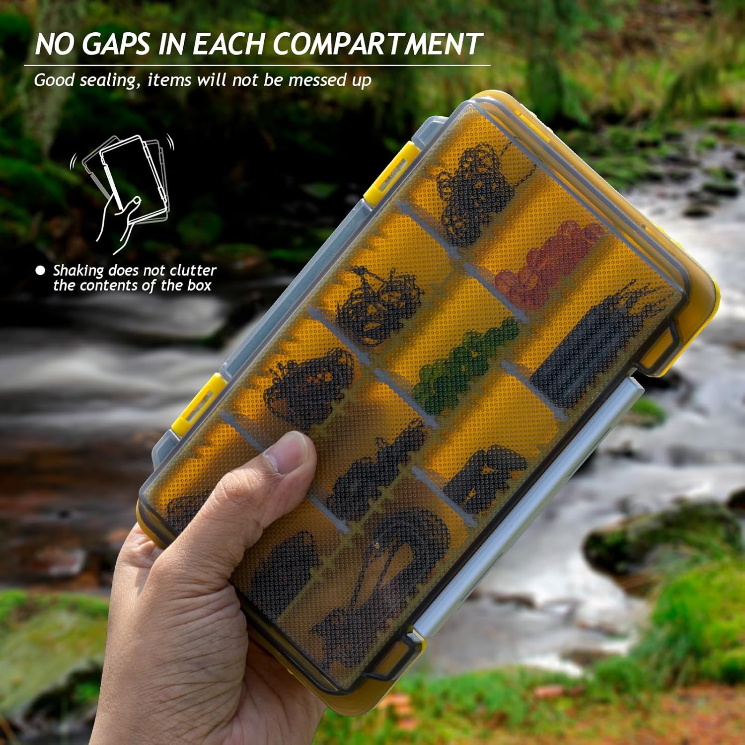QualyQualy Fishing Tackle Box - Small Organizer with Removable Dividers | 2-in-1 Mini Hook Storage