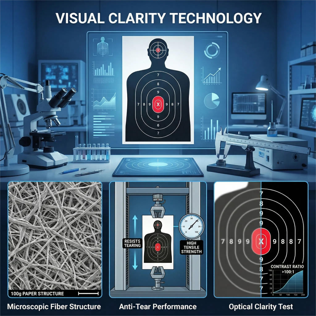 Silhouette Paper Shooting Target for The Range, Aiming Target Practice Paper for Indoor and Outdoor Shooting, Gun Accessories, for Handguns, Pistols, Rifles, Airguns, Pellet Gun, BB Guns -14X22 inches