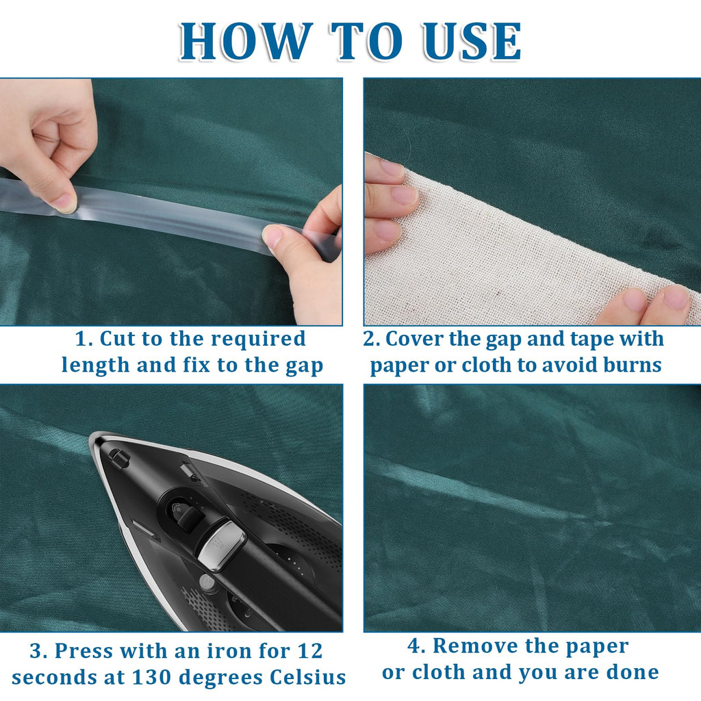 1 Roll 65′ Iron on Hot Melt Tape Seam Sealer Repair Adhesive Fusible Tape, Waterproof Iron on Hot Melt Seam Sealing Tape Clear Fabric Repair Tape for Outdoor Gear Raincoat Tent Awning Sportswear