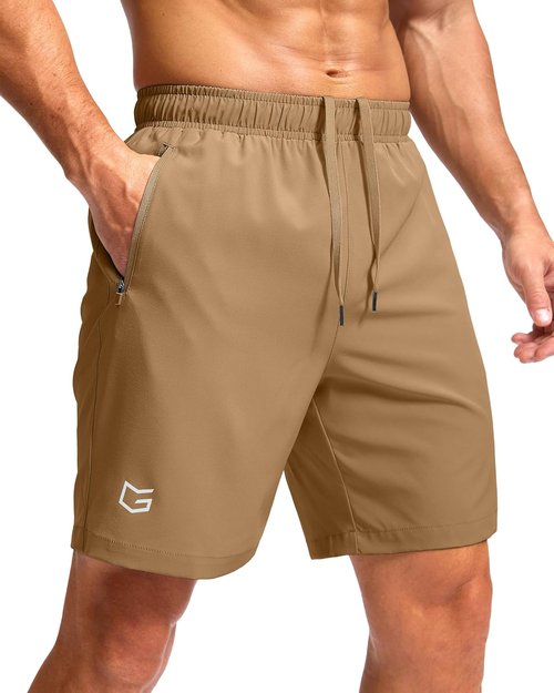 G Gradual Men's Athletic Running Shorts - Quick Dry with Zipper Pockets | Available in 5", 7", 9" Sizes