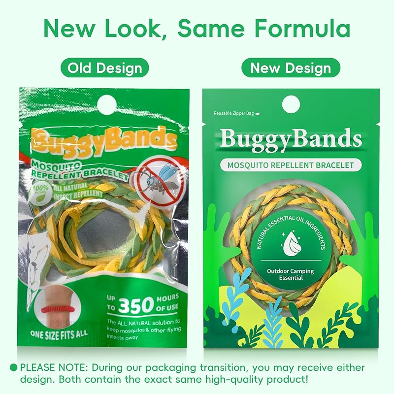 BuggyBands 36 Pack DEET-Free Mosquito Repellent Bracelets for Adults & Kids — Variation of THIS listing: 1 Count (Pack of 36)