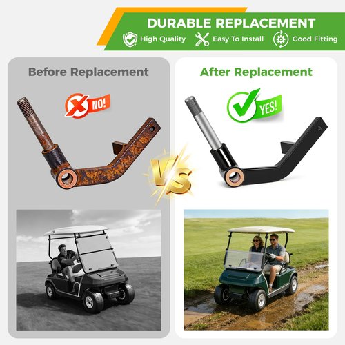 10L0L Golf Cart Spindle Passenger Side Fits Club Car DS Gas Electric Golf Cart Years 1981-2003 1010347