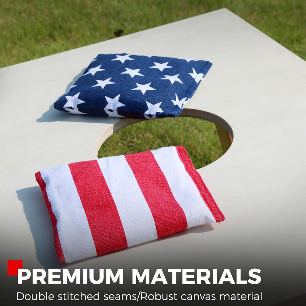 Sport Beats Cornhole Bags - Regulation Weight & Size Set of 8 with Carry Case | Durable & High-Quality