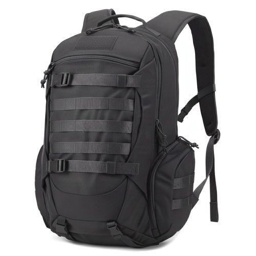 Fortune Edge 35L Tactical Backpack for Men, MOLLE Military Bug Out Bag, Waterproof Rucksack for Hiking with Hydration Port Black