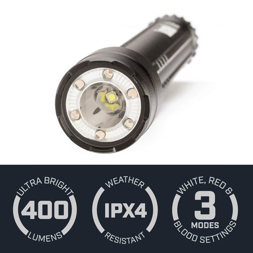 Bushnell Flashlight TRKR 400 Lumen | LED Tactical Flashlights, Battery Powered Lights for Camping, Hunting, Hiking, Emergency, & Outdoor