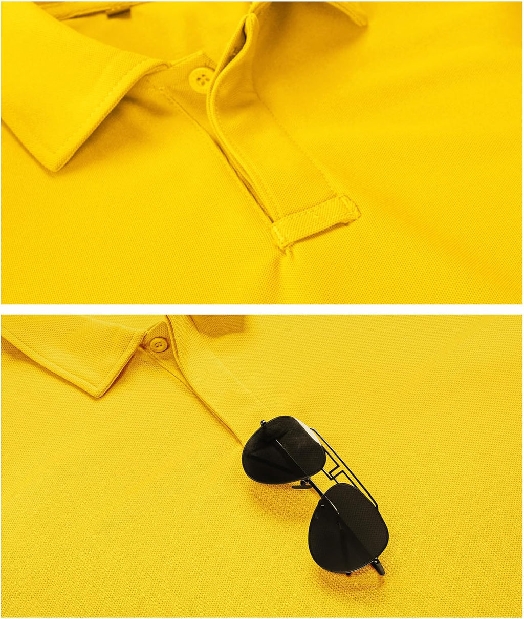SCODI Men's Performance Polo Shirt - Short Sleeve Tactical Golf Tee for Daily Casual Wear