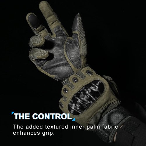 Motorcycle Tactical Gloves for Men - Touchscreen, Hard Shell & Palm Padding for Airsoft Paintball Hunting Hiking Camping Climbing Sports Cycling Gloves